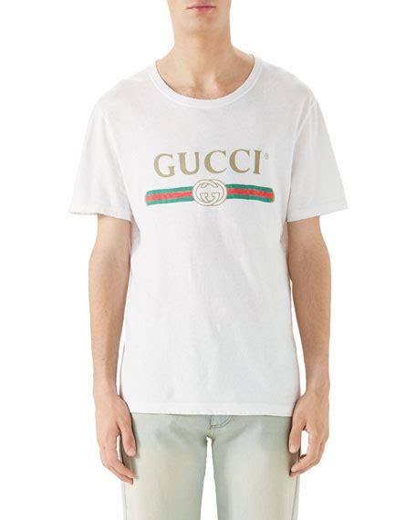 gucci gg washed white shirt|white gucci shirt girls medium.